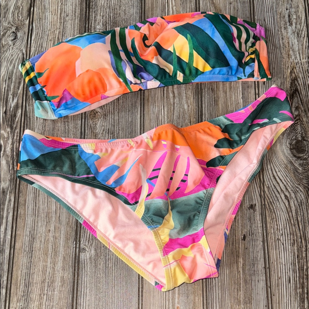 Palisades bikini NEW Tropical Swim Set XL lined removable cups